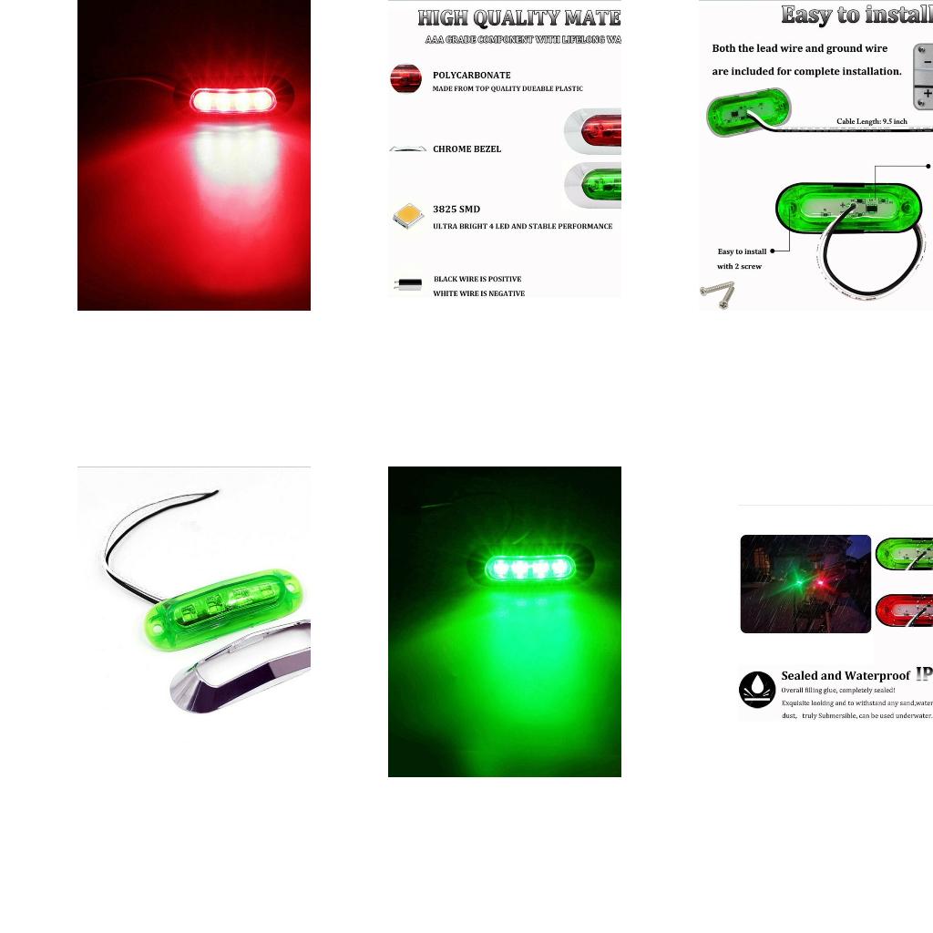 Fishing Boat Navigation Light - Feu Navigation marin rouge vert résistant