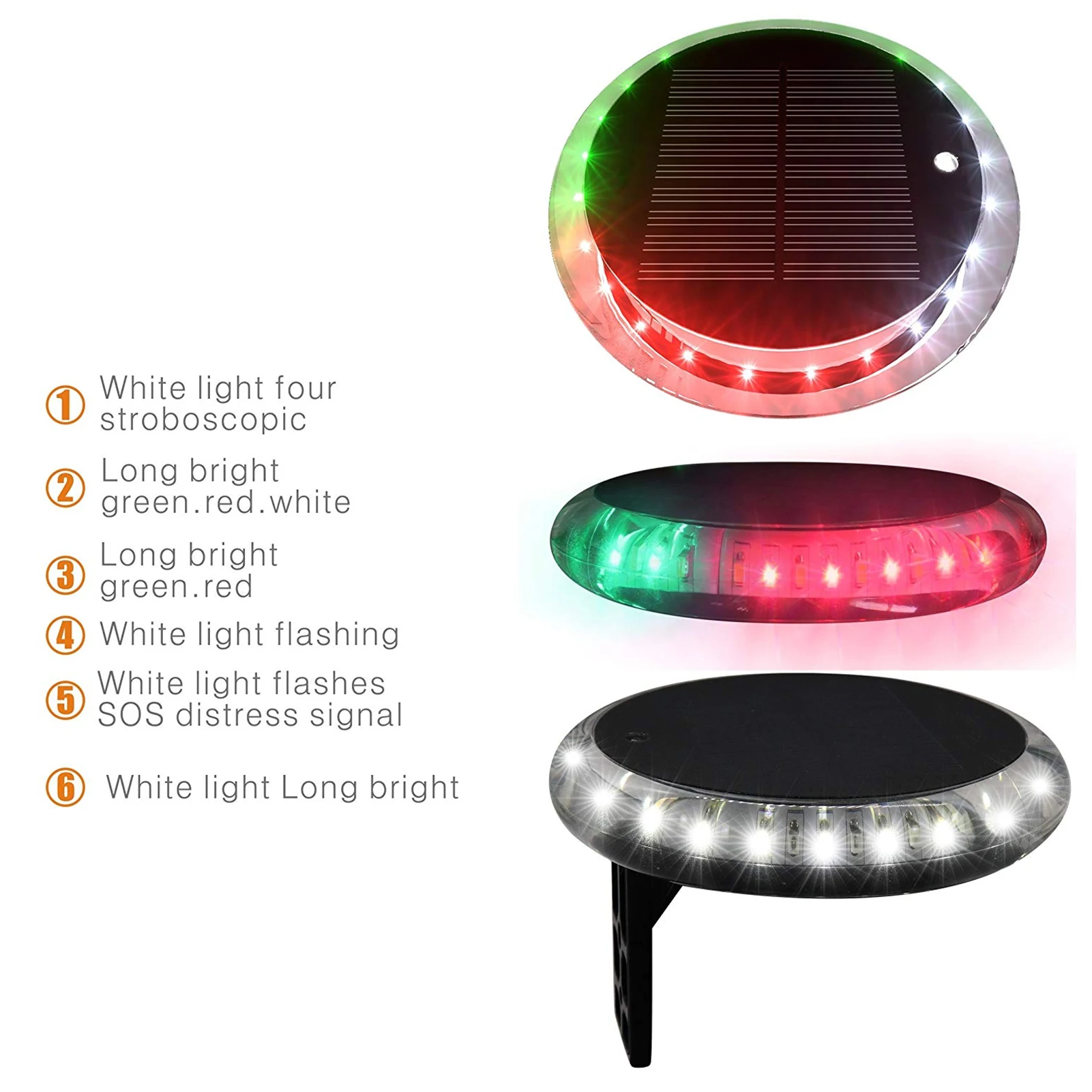 Fishing Boat Navigation Light - Lampe de navigation étanche 6 modes,