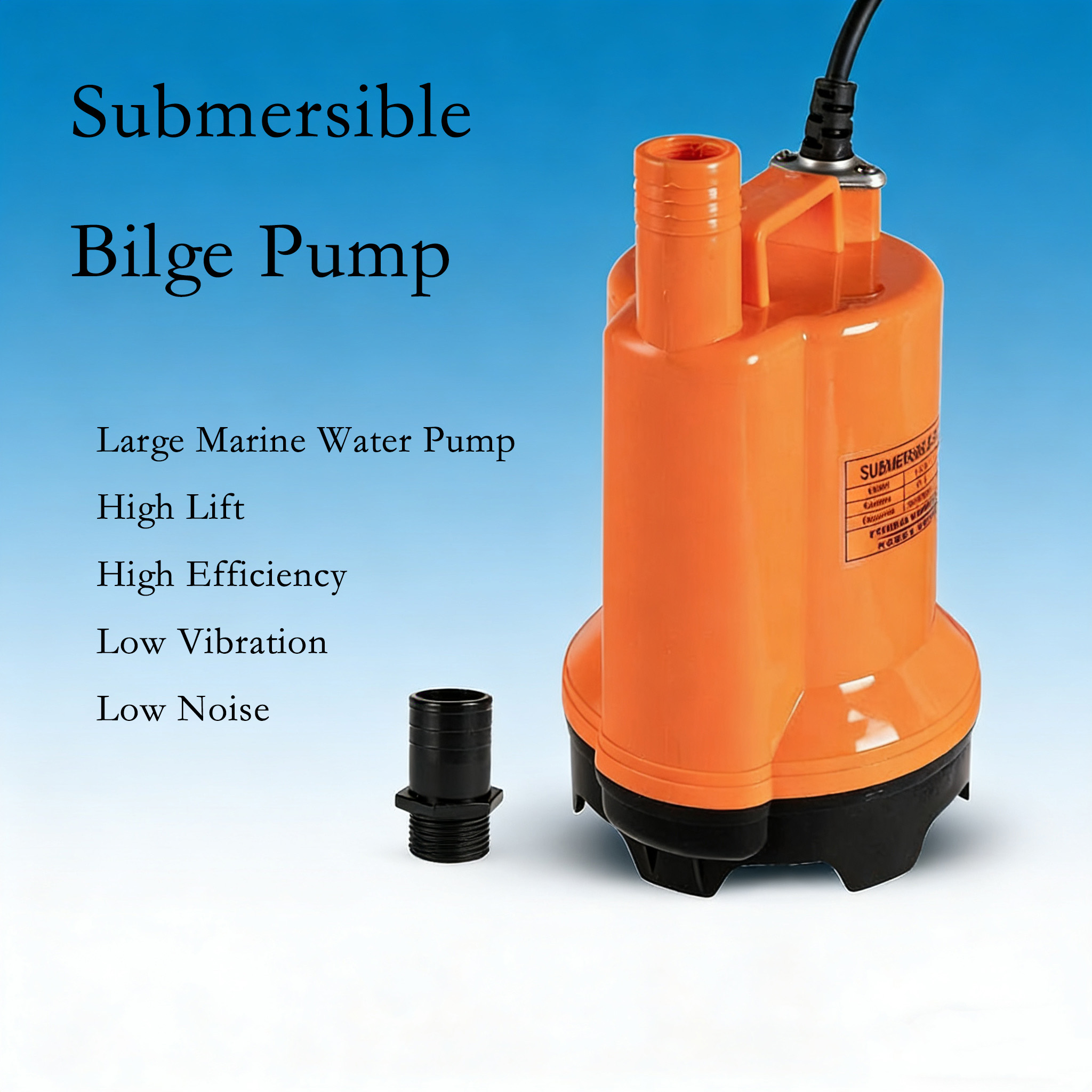 Fishing Boat Bilge Pump - Pompe à eau submersible 12V DC,